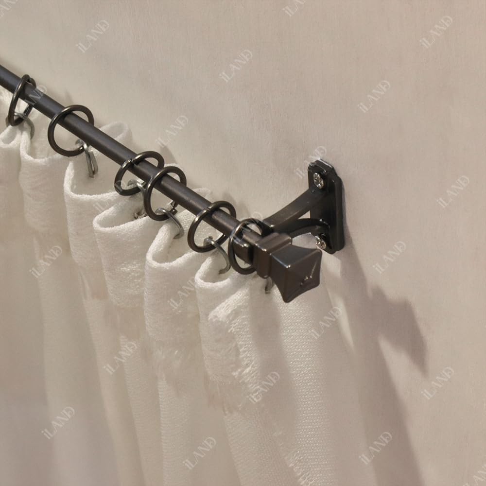 iLAND Dollhouse Accessories on 1/12 Scale, Dollhouse Decor of Curtain Rods (Luxury White) image