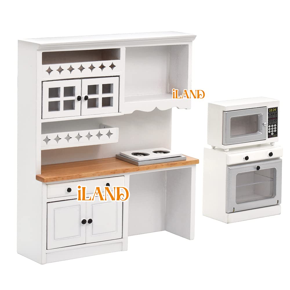 Dollhouse Modern Kitchen Set 1:12 Scale White