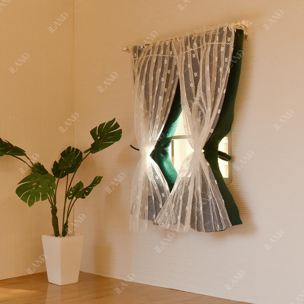 Dollhouse Curtain Rods 1:12 Scale in Luxury White