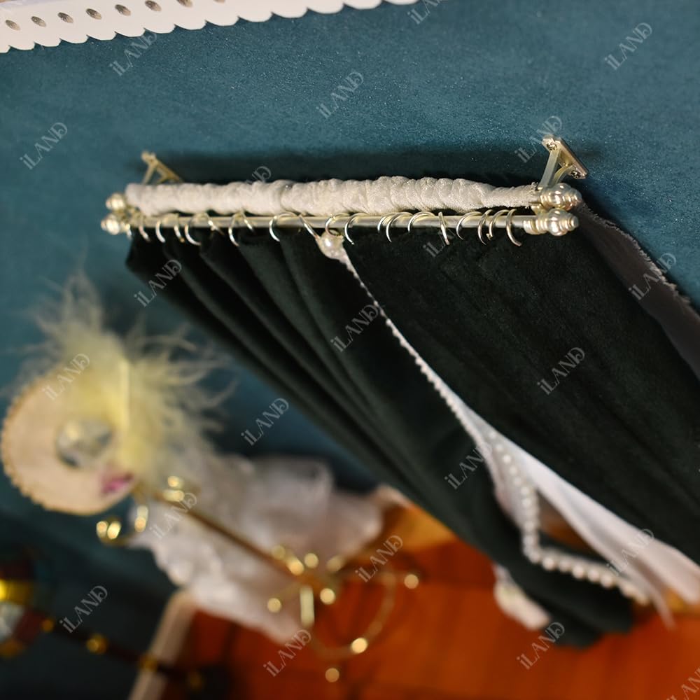 Dollhouse Curtain Rods 1:12 Scale in Luxury White