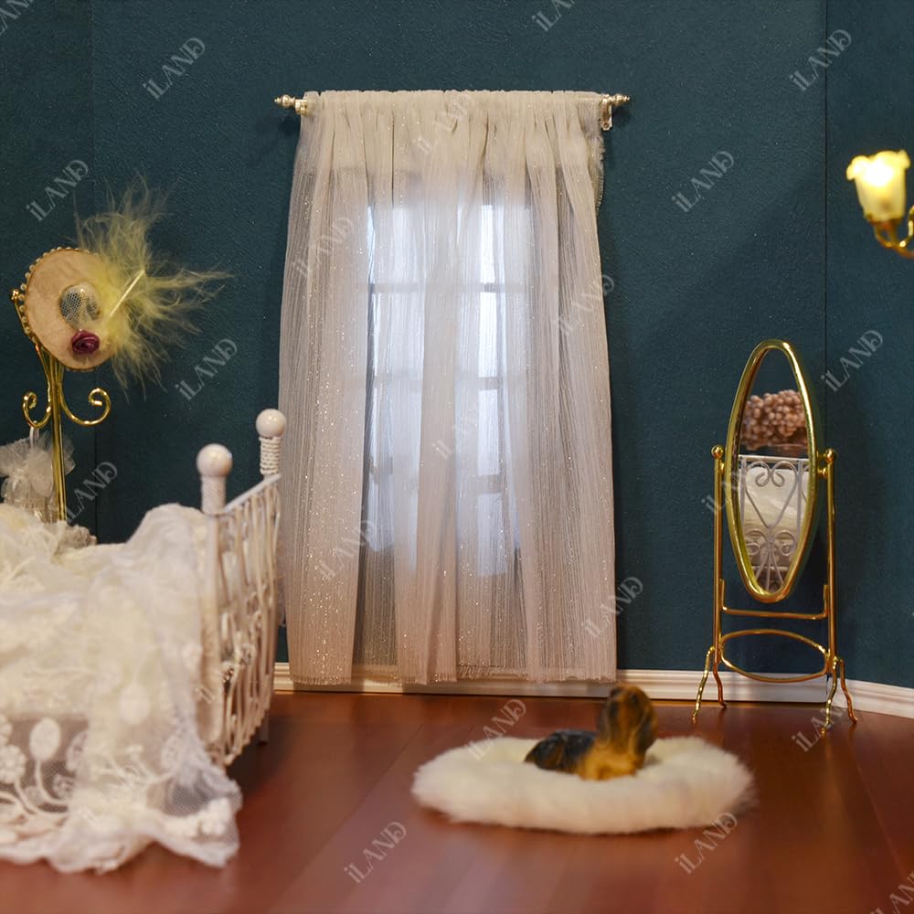 Dollhouse Curtain Rods 1:12 Scale in Luxury White