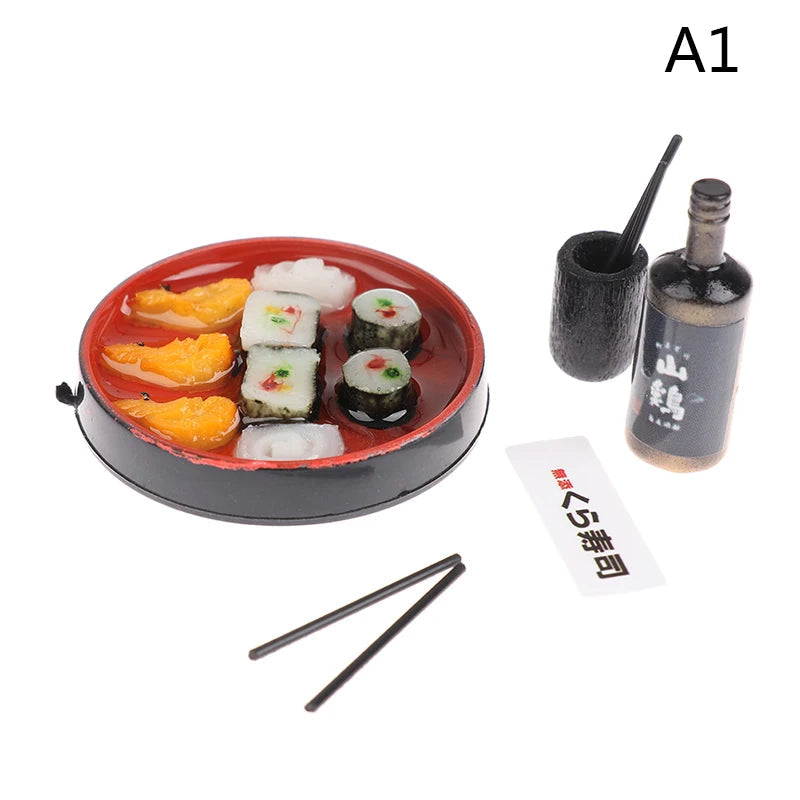Dollhouse Miniature Sushi Rice Set for Decor