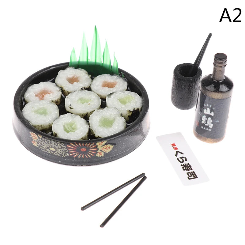 Dollhouse Miniature Sushi Rice Set for Decor