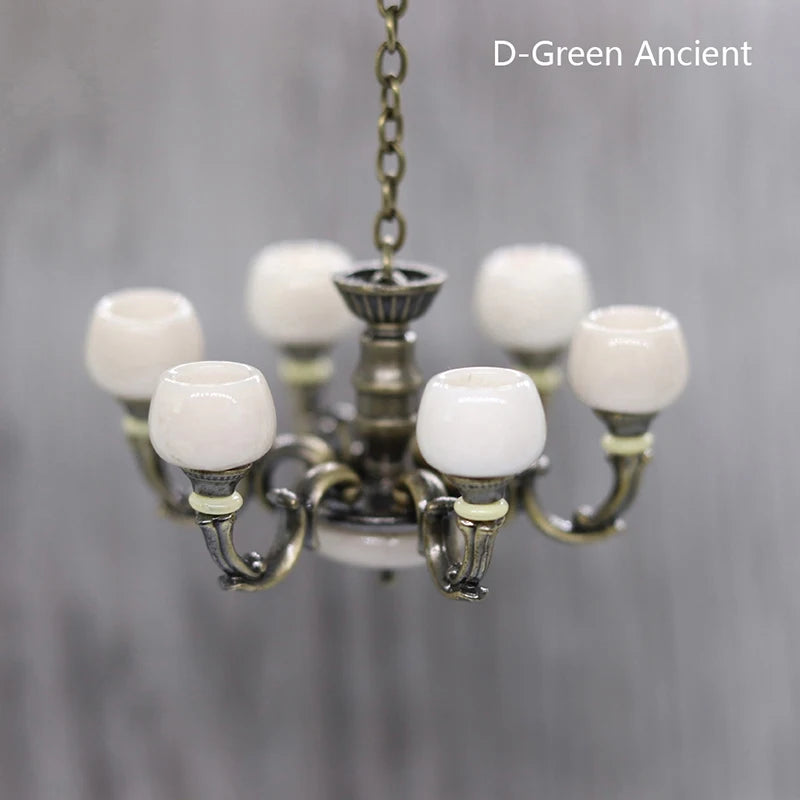 1:12 Dollhouse Miniature Chandelier Ceiling Lamp