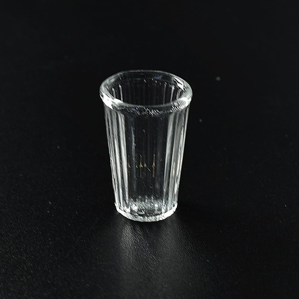Miniature Glass Vases with Dried Flowers for Dollhouses (5pcs)