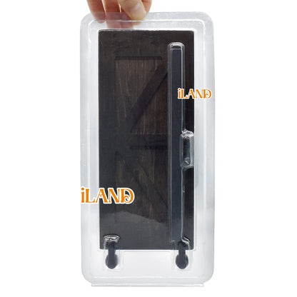 Dollhouse Miniature Door with 3D Windowpane and Handle