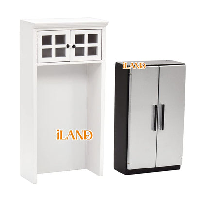 Dollhouse Modern Kitchen Set 1:12 Scale White