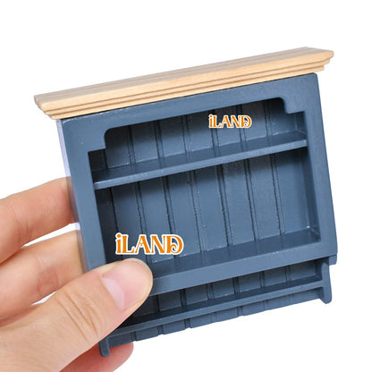 Miniature Wooden Dollhouse Cabinets 1:12 Scale, 2 Pieces