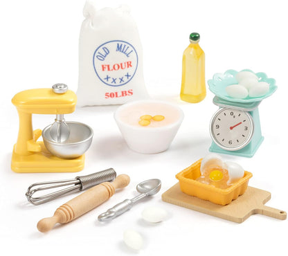 SAMCAMI Miniature Dollhouse Accessories - Dollhouse Furniture 1 12 Scale - Mini Stuff for Dollhouse Kitchen - Stand Mixer, Kitchen Scale, Flour, Rolling pin and Others image