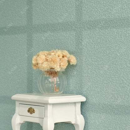 Miniature Glass Vases with Dried Flowers for Dollhouses (5pcs)