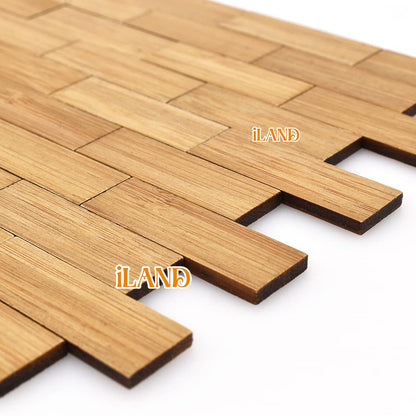 Dollhouse Bamboo Floorboards 1:12 Scale, 96 Pieces