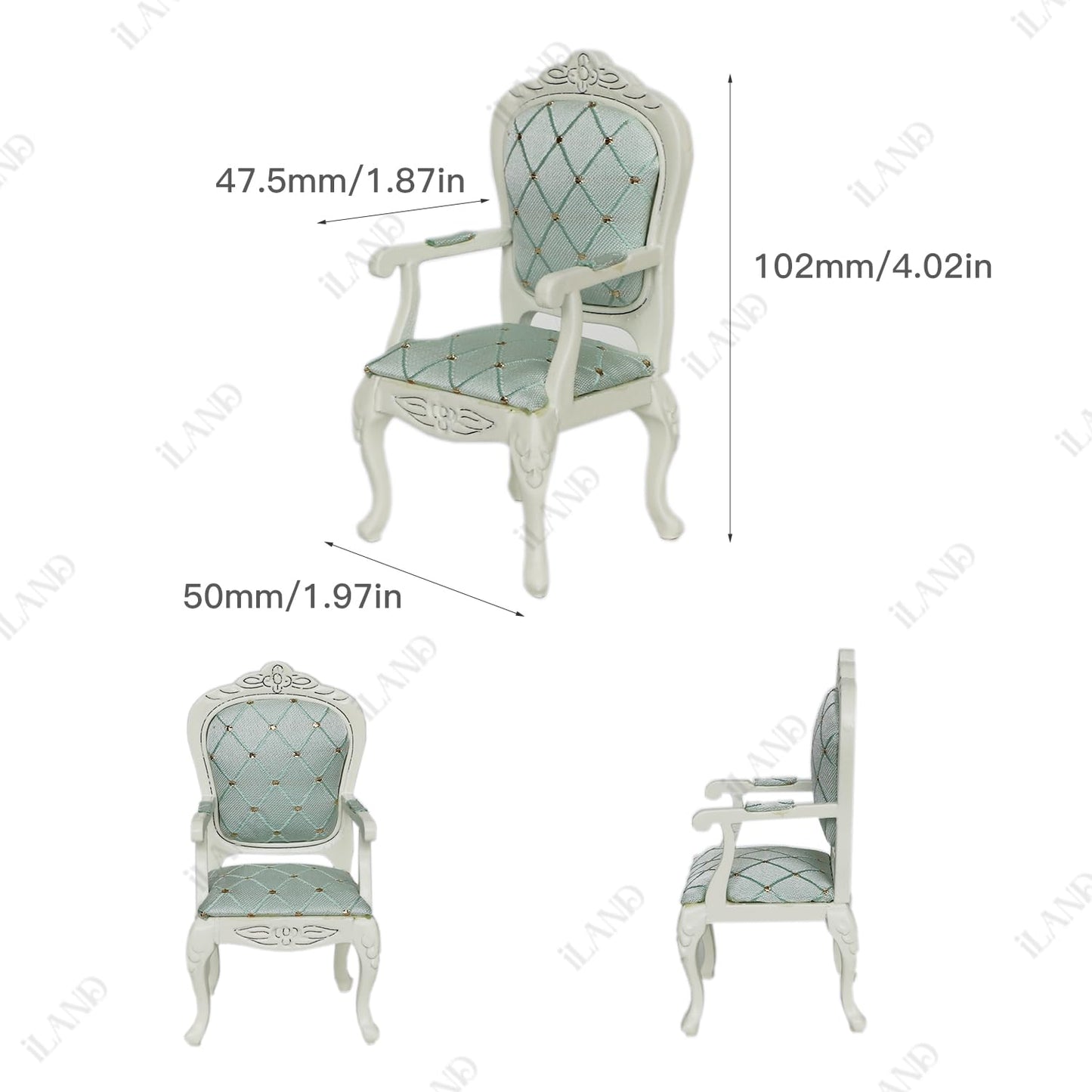 Victorian Dollhouse Miniature Furniture Set, 8 Pieces