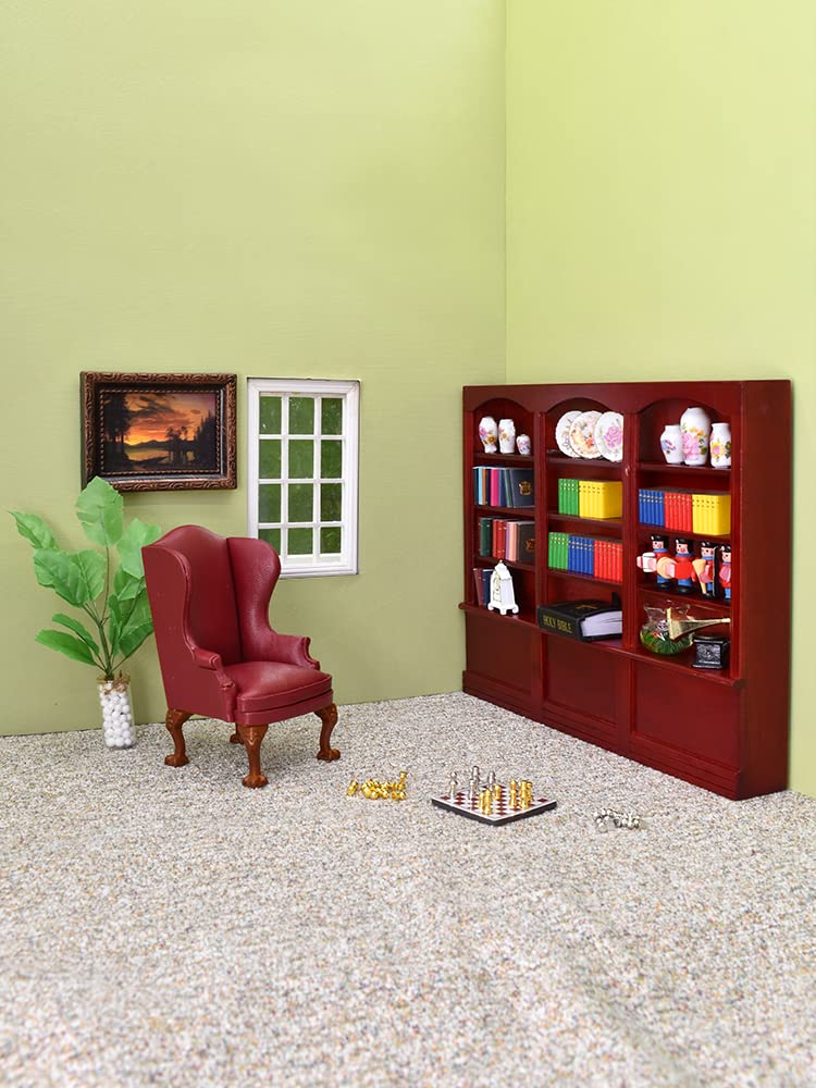 Miniature Porcelain Vases and Decorative Plates with Desk Clock