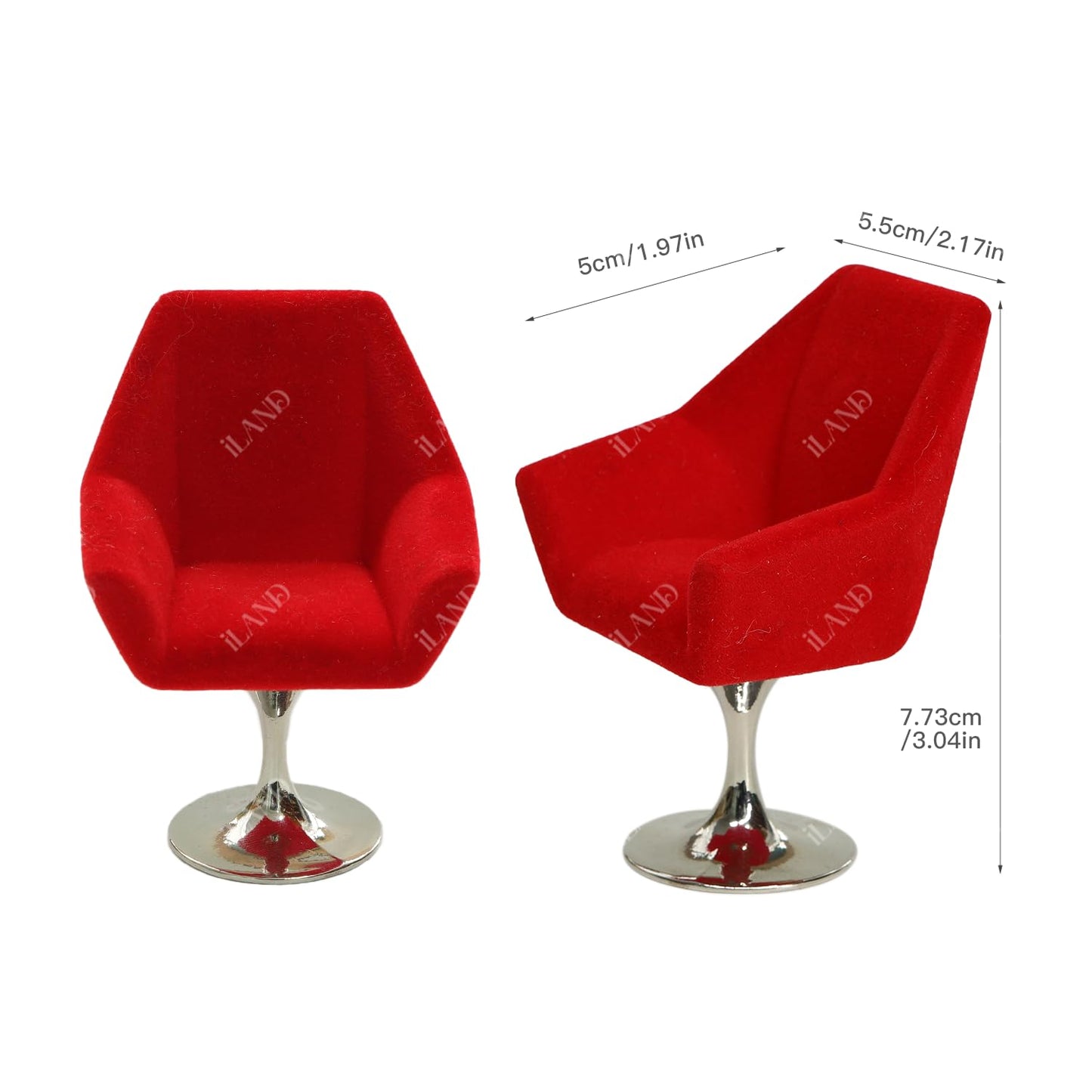 Miniature Swivel Chair & Carpet for Dollhouse Living Room