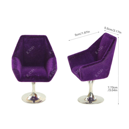 Miniature Swivel Chair & Carpet for Dollhouse Living Room