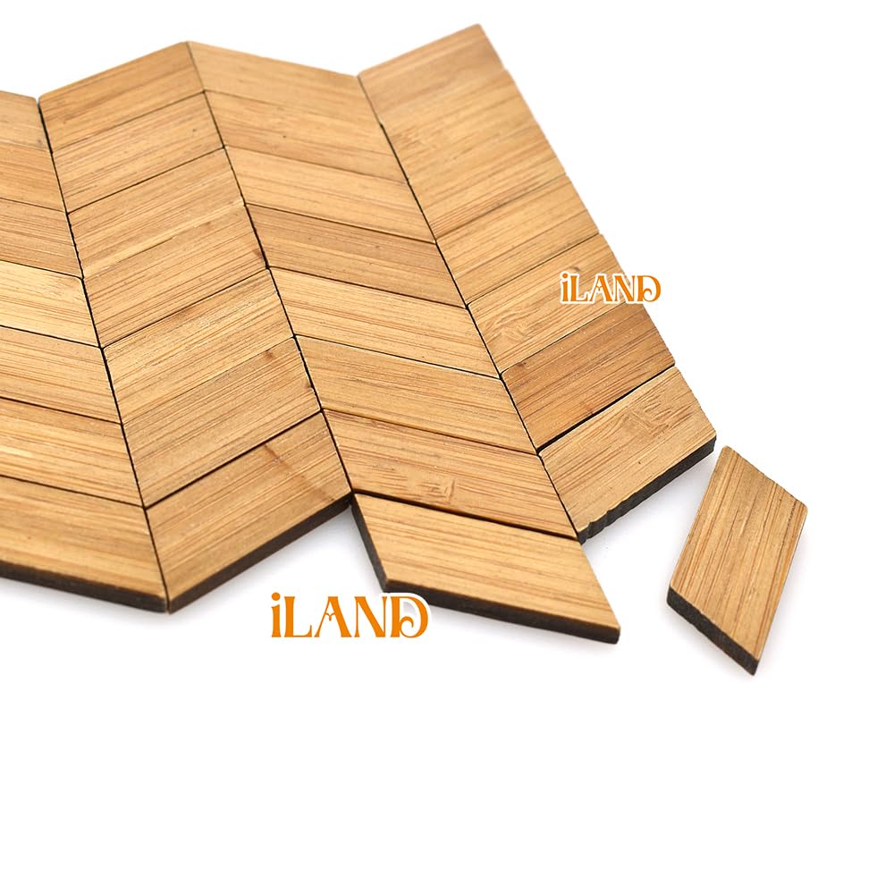 Dollhouse Bamboo Floorboards 1:12 Scale, 96 Pieces