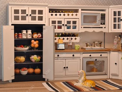 Dollhouse Modern Kitchen Set 1:12 Scale White