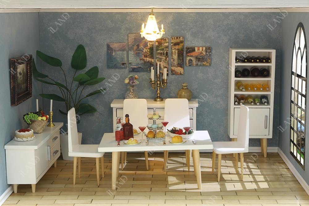 Dollhouse Modern Kitchen Set 1:12 Scale White