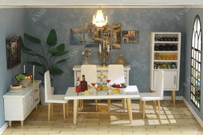 Dollhouse Modern Kitchen Set 1:12 Scale White