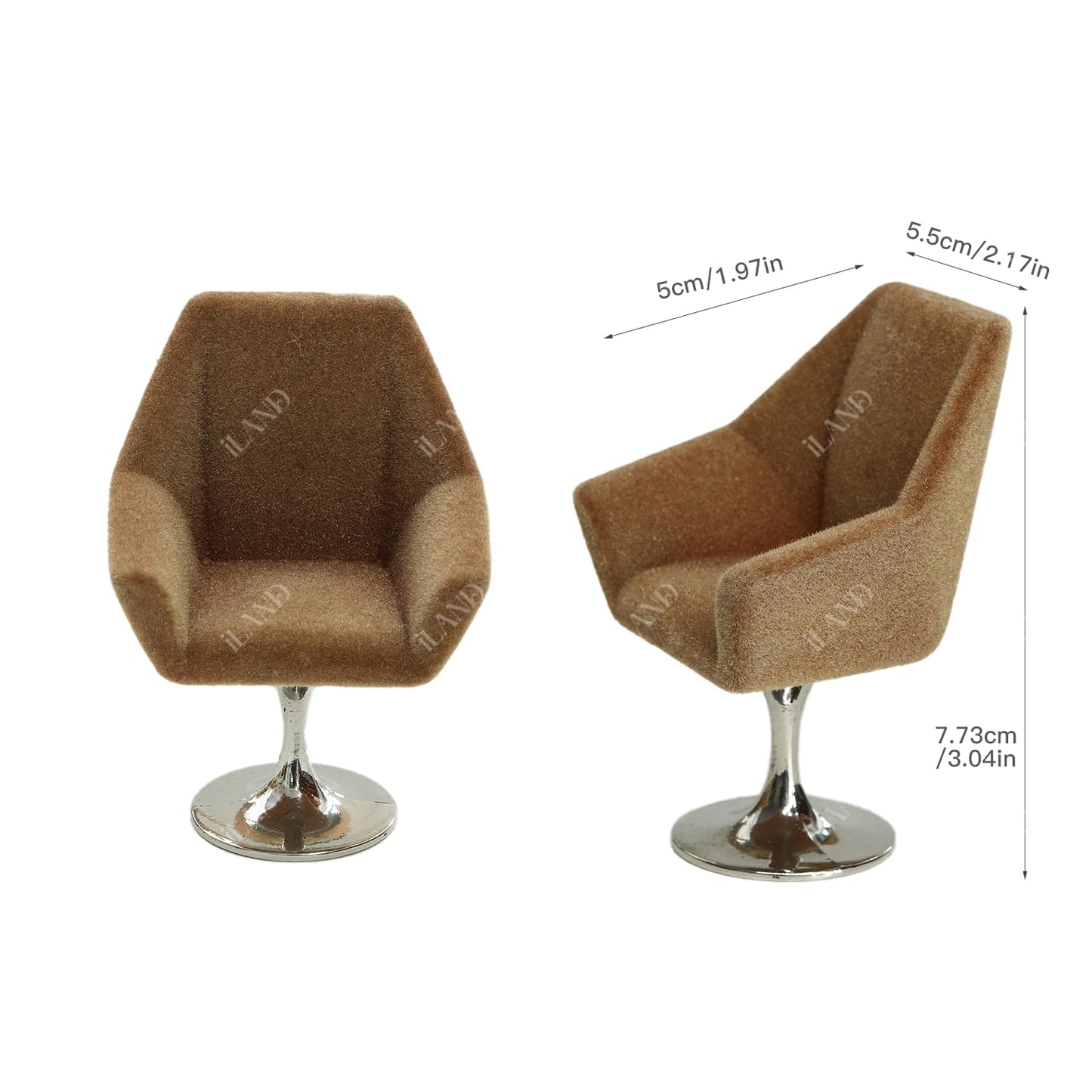 Miniature Swivel Chair & Carpet for Dollhouse Living Room