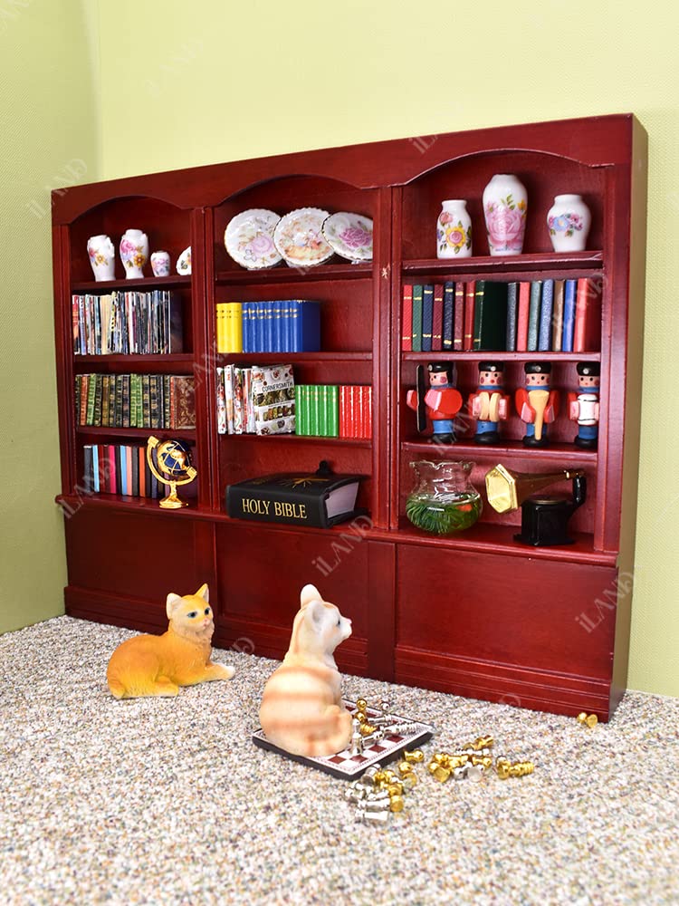 Miniature Porcelain Vases and Decorative Plates with Desk Clock