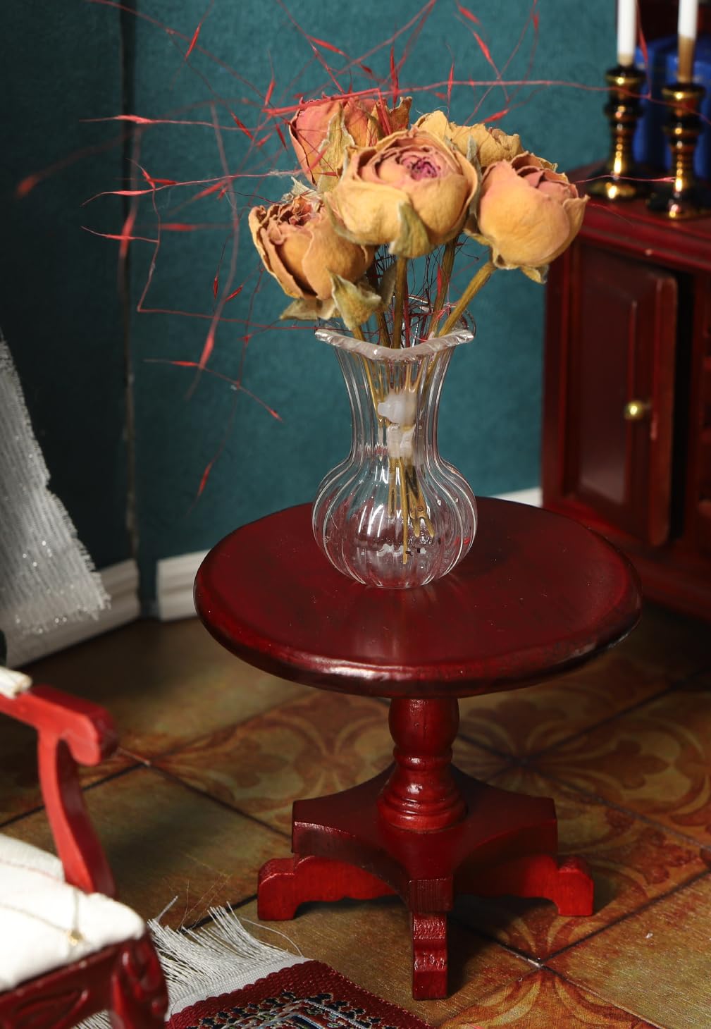 Victorian Dollhouse Miniature Furniture Set, 8 Pieces