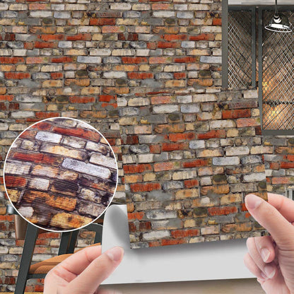 SAMCAMI Miniature Dollhouse Accessories, Self-Adhesive Dollhouse Wallpaper and Flooring, Mini Dollhouse Accessories 1 12 Scale, 12pcs (No.1) image