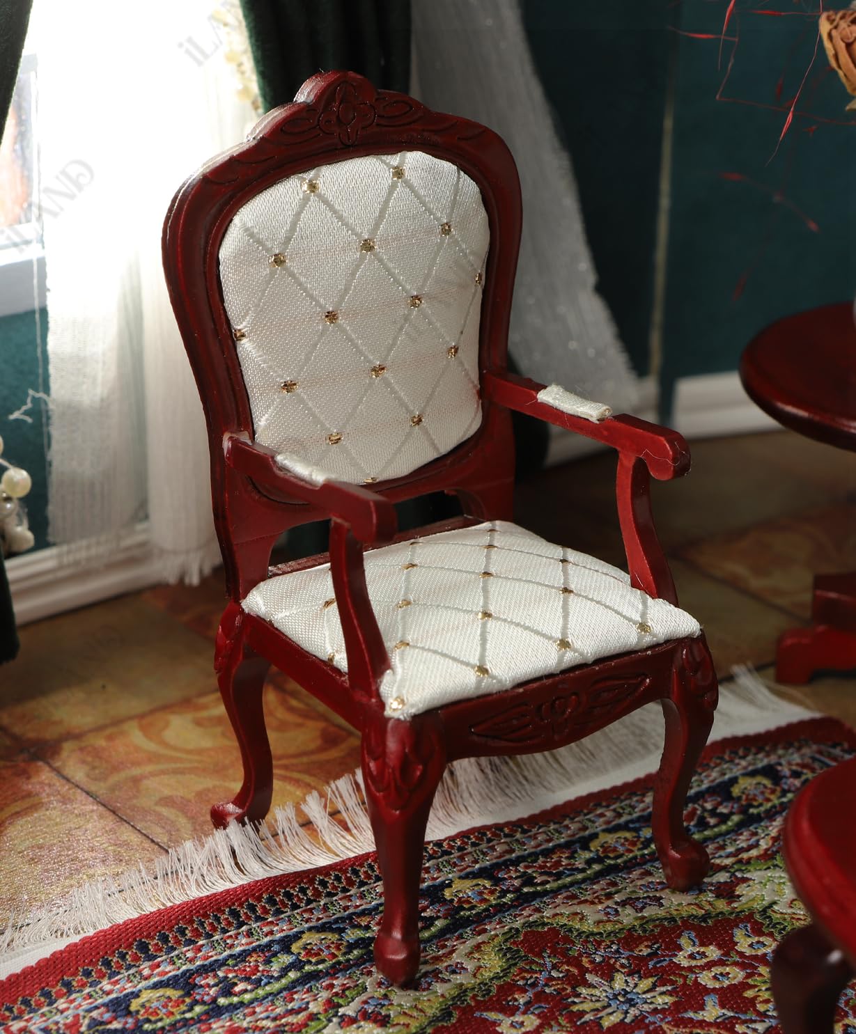 Victorian Dollhouse Miniature Furniture Set, 8 Pieces