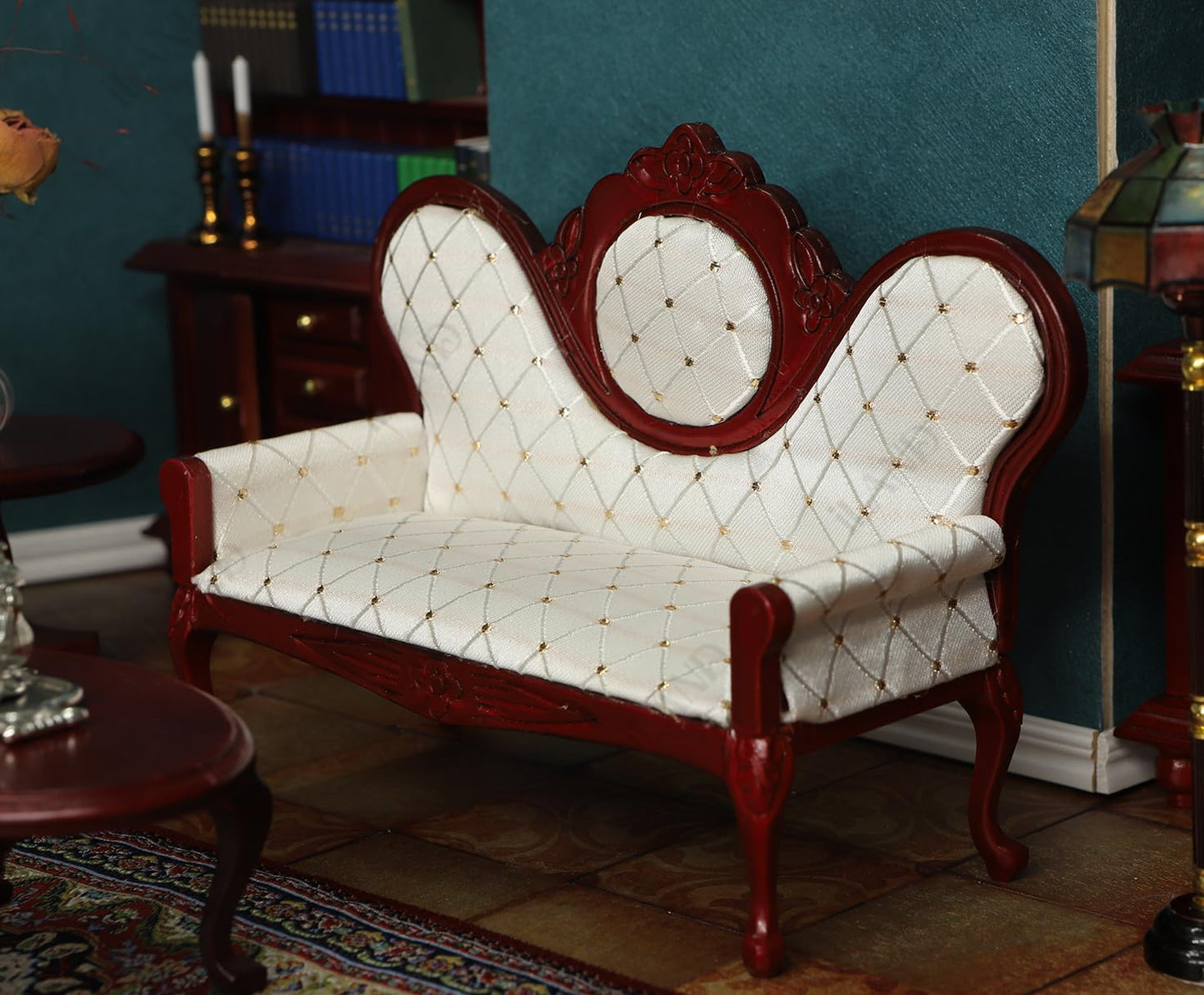 Victorian Dollhouse Miniature Furniture Set, 8 Pieces