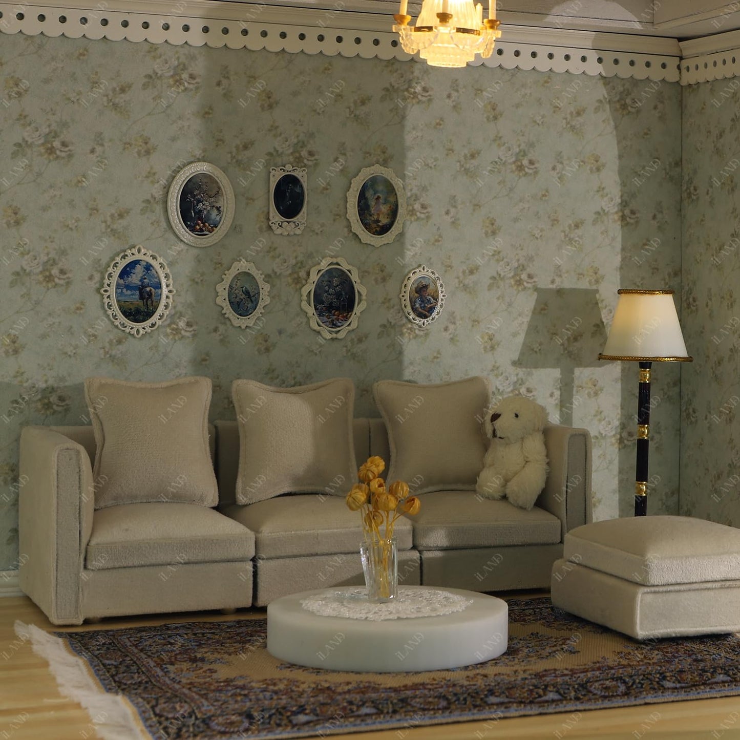 Dollhouse Wallpaper 39x15.7 Inch for 1:12 or 1:6 Scale