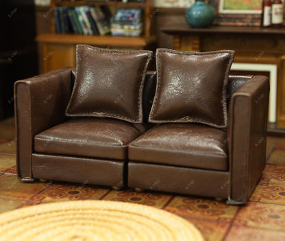 Dollhouse Miniature Sectional Sofa Set for 1:12 Scale