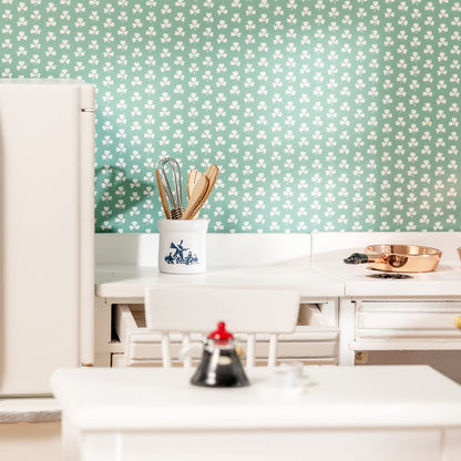 SAMCAMI Wooden Dollhouse Furniture Set - Miniature Furniture 1 12 Scale for Dollhouse Kitchen - Doll House Furniture Toys Incl Freely Combined Wooden Kitchen Cabinets and Other Dollhouse Accessories image