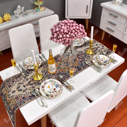 Miniature Glass Vases with Dried Flowers for Dollhouses (5pcs)