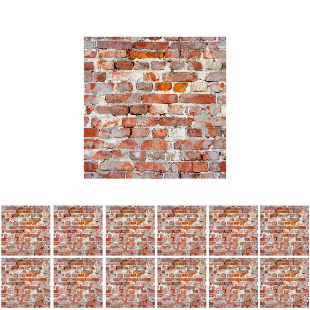 SAMCAMI Miniature Dollhouse Accessories, Self-Adhesive Dollhouse Wallpaper and Flooring, Mini Dollhouse Accessories 1 12 Scale, 12pcs (No.1) image