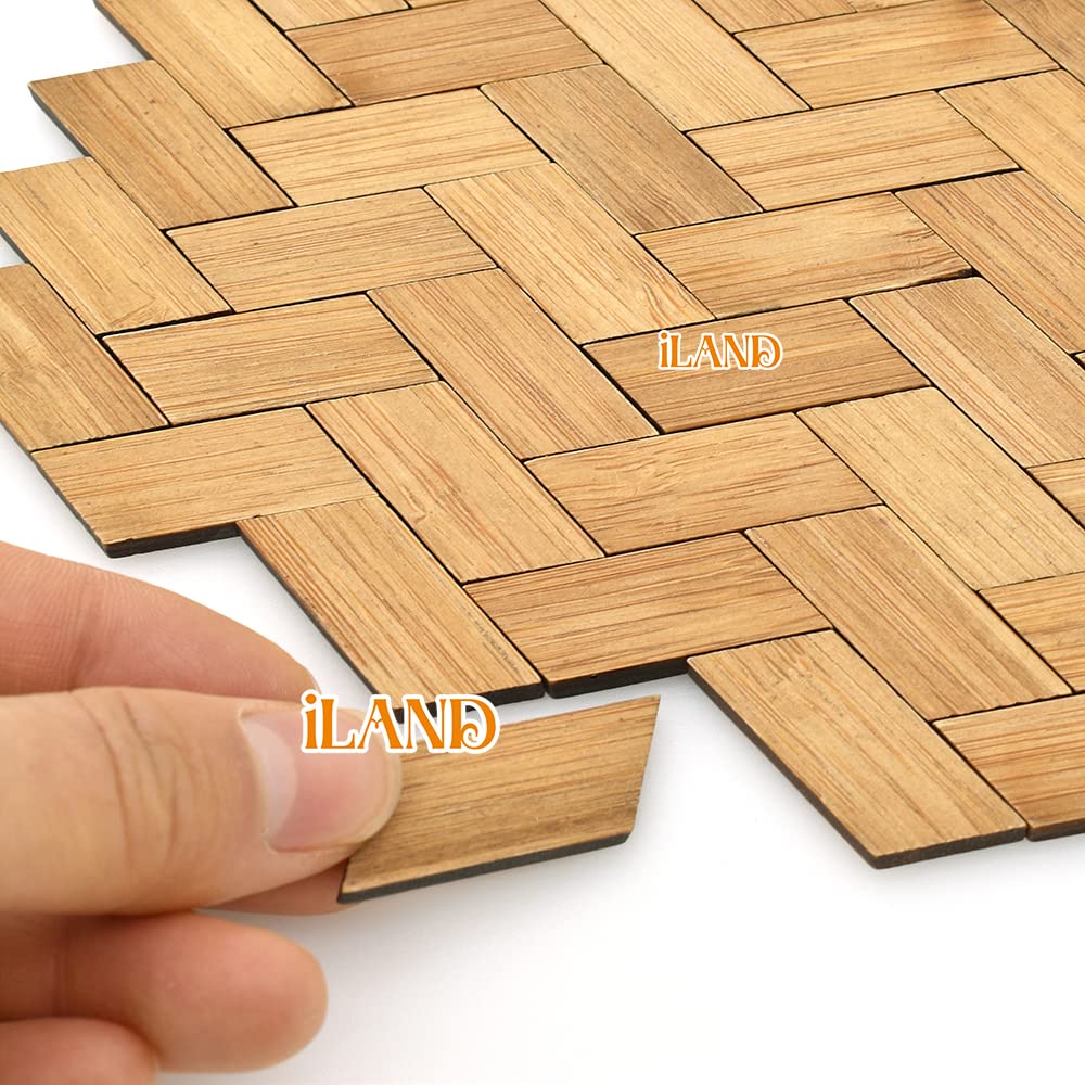 Dollhouse Bamboo Floorboards 1:12 Scale, 96 Pieces