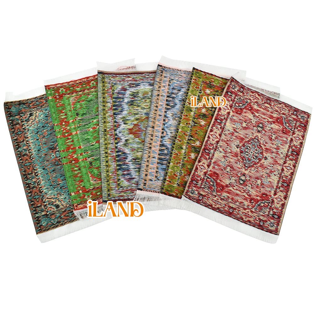 Miniature Dollhouse Woven Rugs Set - 2 Pieces