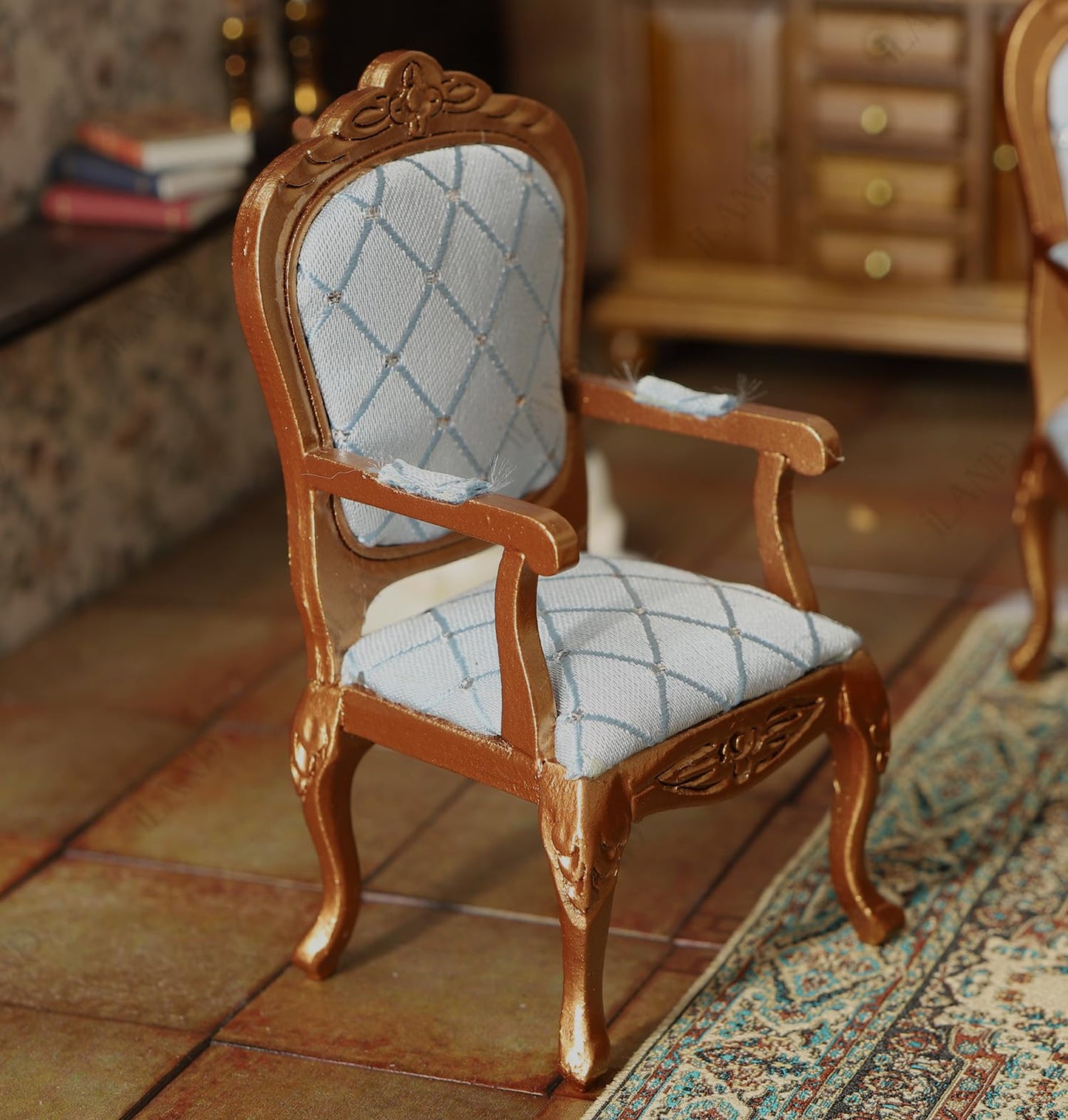 Victorian Dollhouse Miniature Furniture Set, 8 Pieces