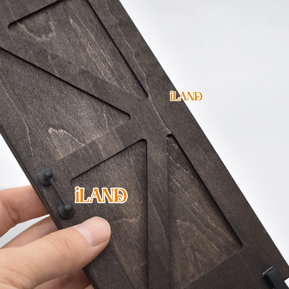 Dollhouse Miniature Door with 3D Windowpane and Handle