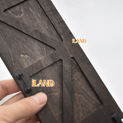 Dollhouse Miniature Door with 3D Windowpane and Handle