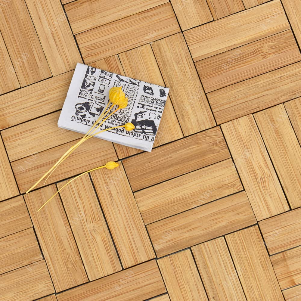 Dollhouse Bamboo Floorboards 1:12 Scale, 96 Pieces