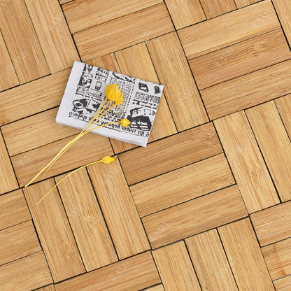 Dollhouse Bamboo Floorboards 1:12 Scale, 96 Pieces