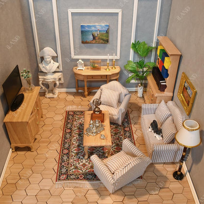 Dollhouse Bamboo Floorboards 1:12 Scale, 96 Pieces