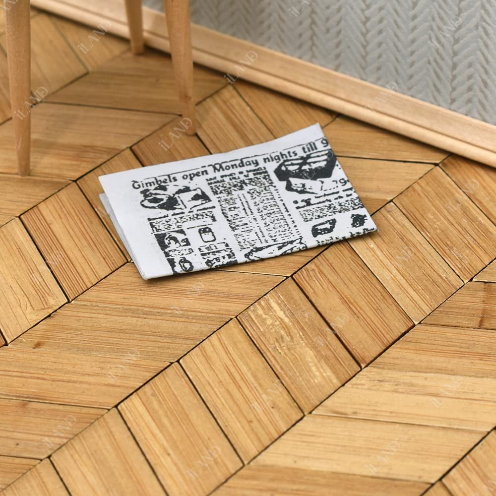 Dollhouse Bamboo Floorboards 1:12 Scale, 96 Pieces