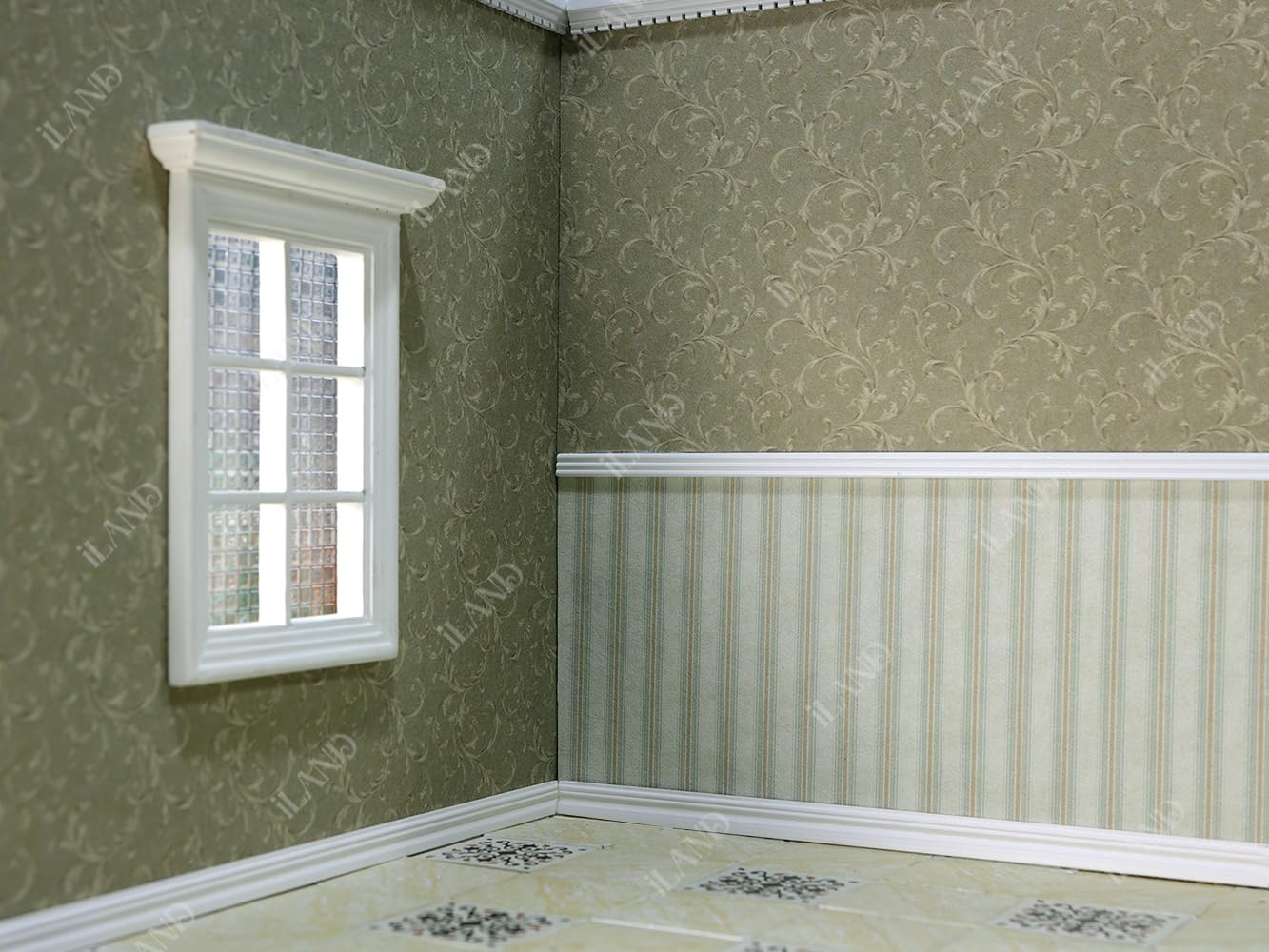 Dollhouse Wallpaper 39x15.7 Inch for 1:12 or 1:6 Scale