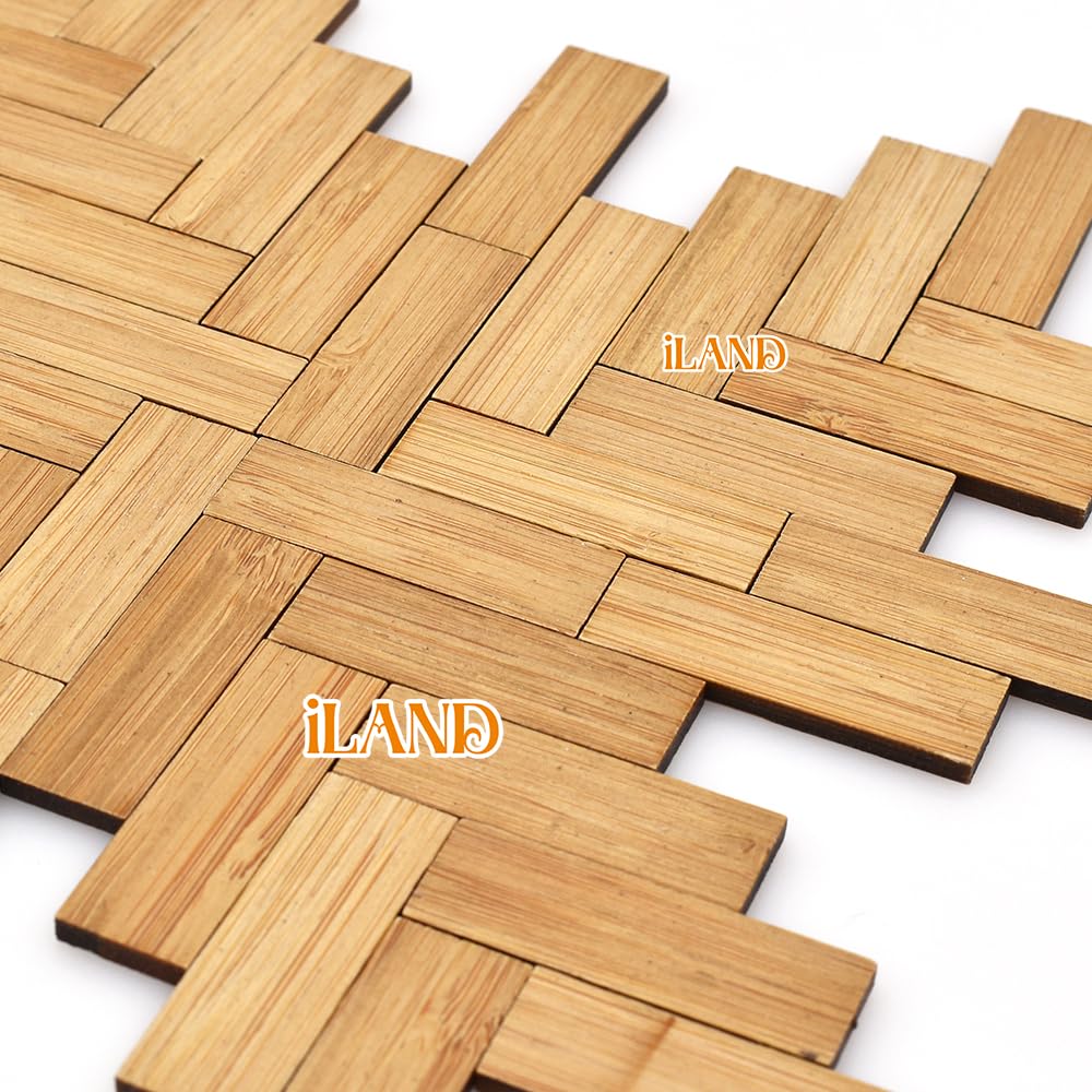 Dollhouse Bamboo Floorboards 1:12 Scale, 96 Pieces