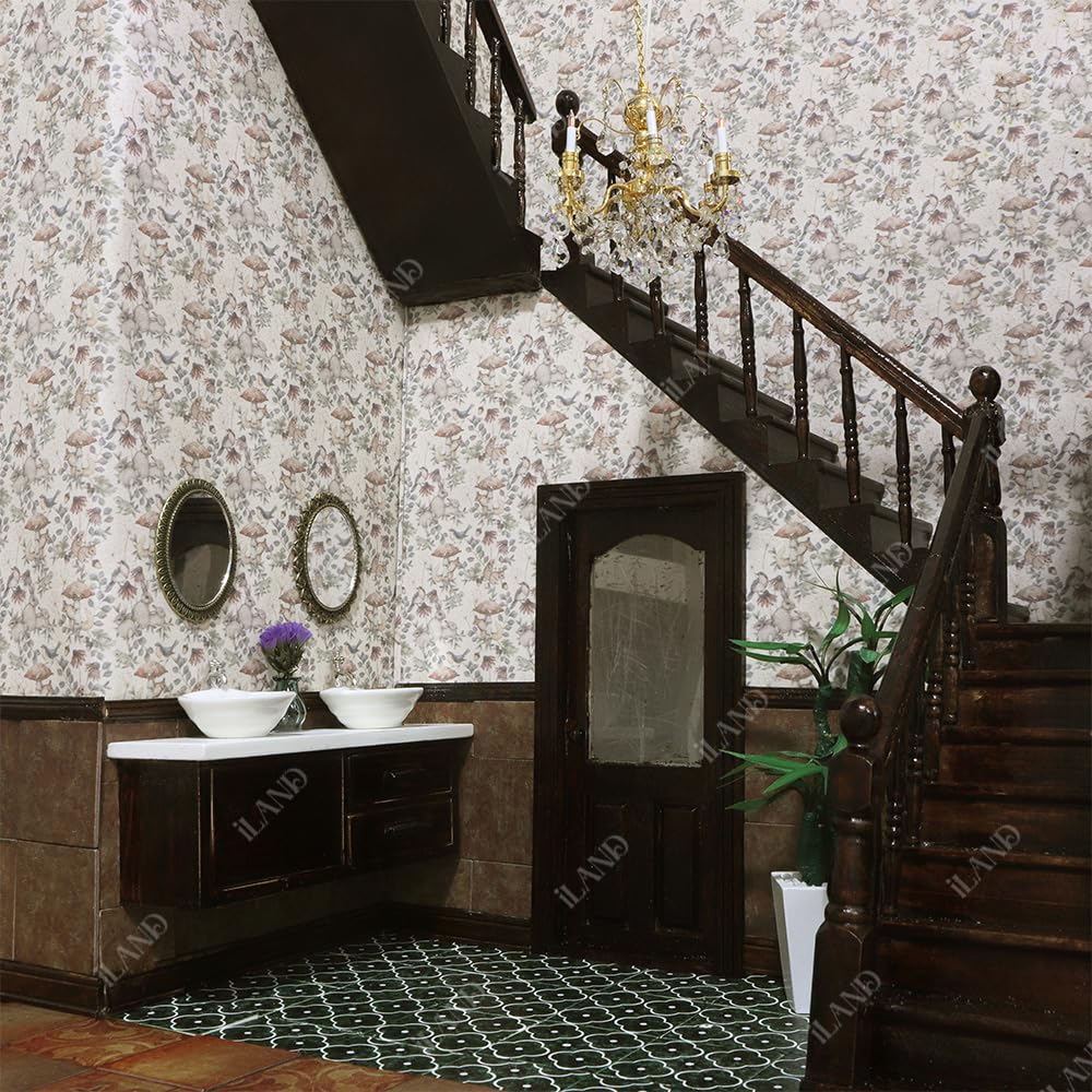 Dollhouse Wallpaper 39x15.7 Inch for 1:12 or 1:6 Scale