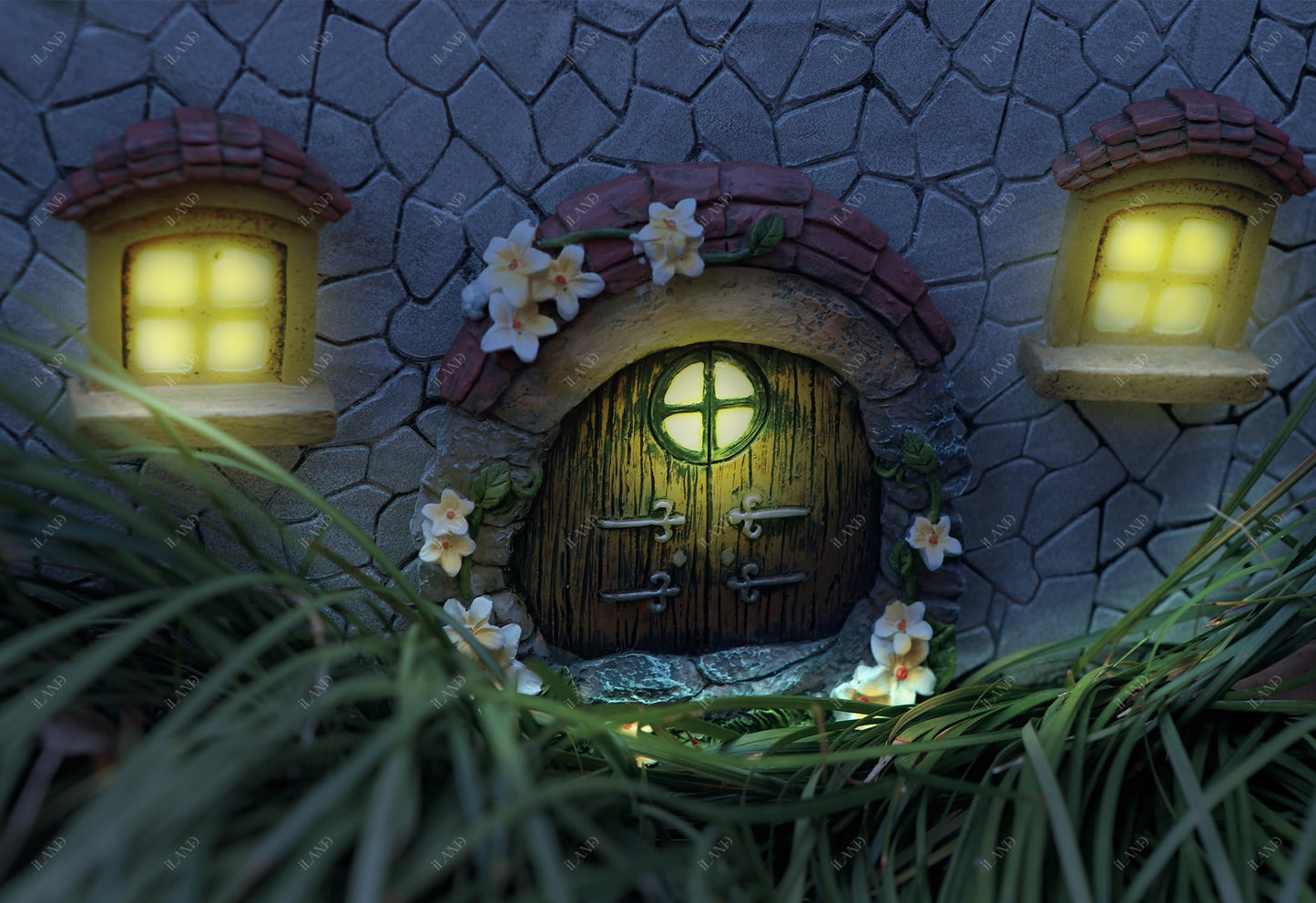 iLAND Dollhouse Accessories Miniature Bricks Stones 3D Wall DIY Set for Miniature Building, Mini Bricks Wall Template for Diorama Supplies & Fairy Garden Décor image