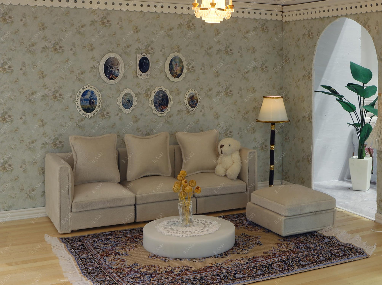 Dollhouse Wallpaper 39x15.7 Inch for 1:12 or 1:6 Scale