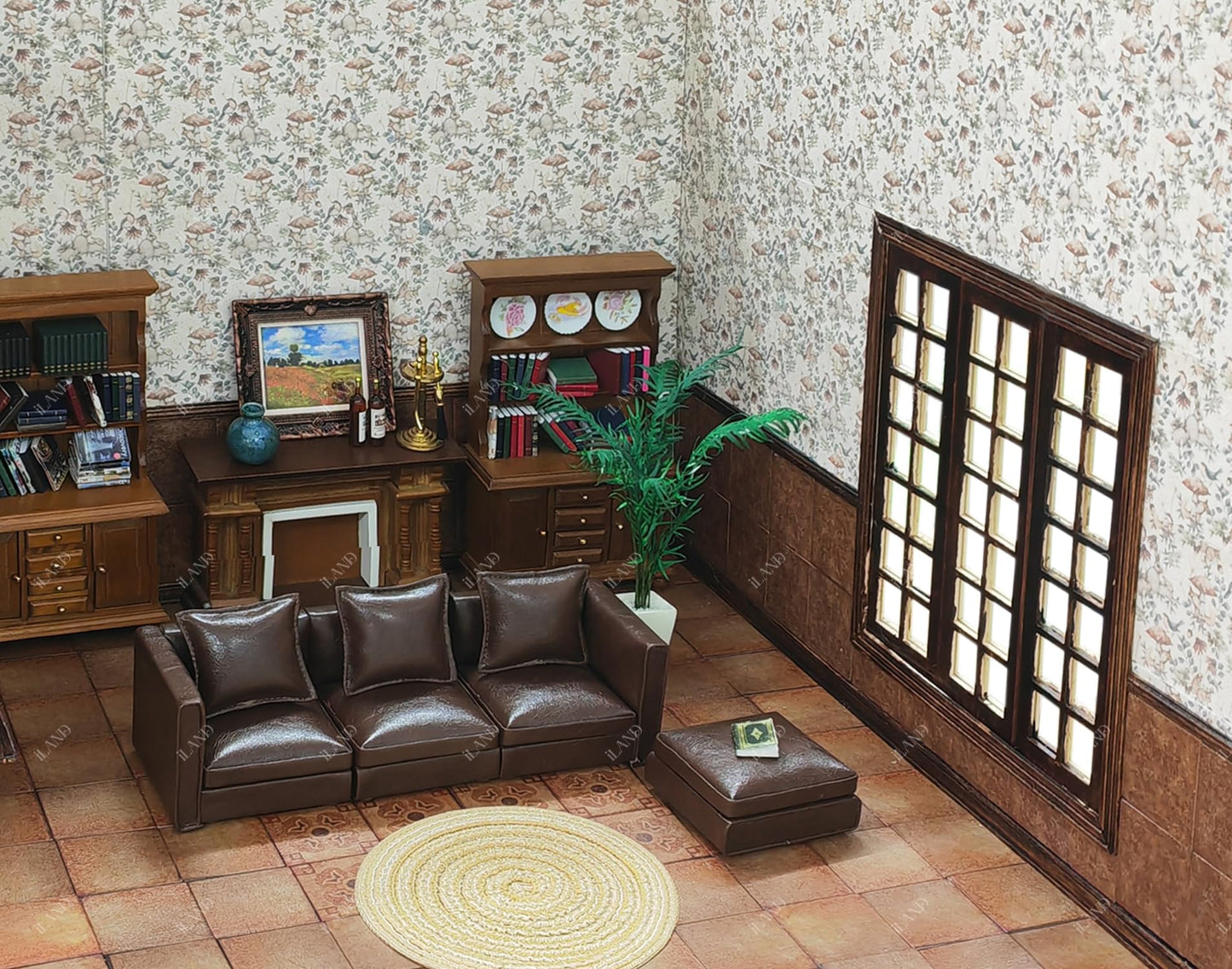 Dollhouse Wallpaper 39x15.7 Inch for 1:12 or 1:6 Scale
