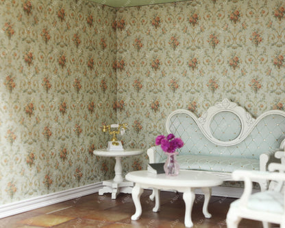 Dollhouse Wallpaper 39x15.7 Inch for 1:12 or 1:6 Scale
